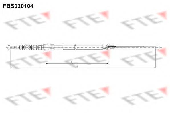FTE FBS020104 Трос, стоянкова гальмівна система