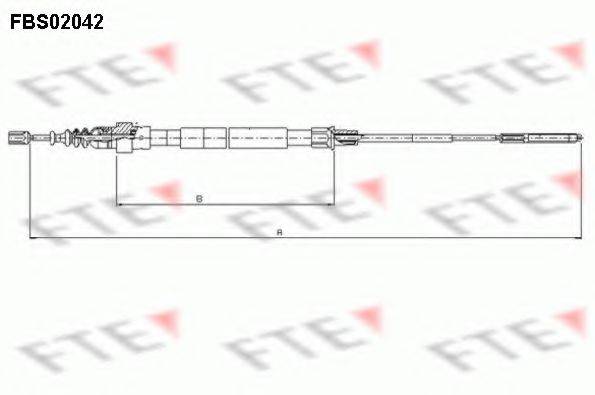 FTE FBS02042 Трос, стоянкова гальмівна система