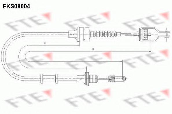 FTE FKS08004 Трос, управління зчепленням