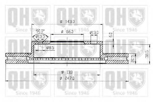 QUINTON HAZELL BDC3468 гальмівний диск