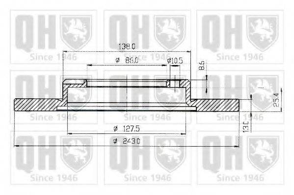QUINTON HAZELL BDC3533 гальмівний диск