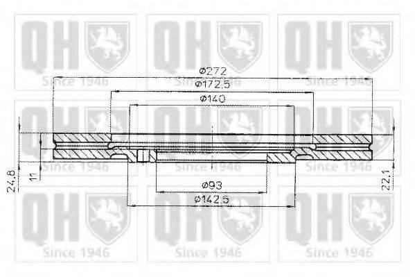 QUINTON HAZELL BDC4390 гальмівний диск
