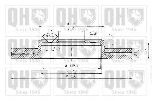 QUINTON HAZELL BDC5143 гальмівний диск