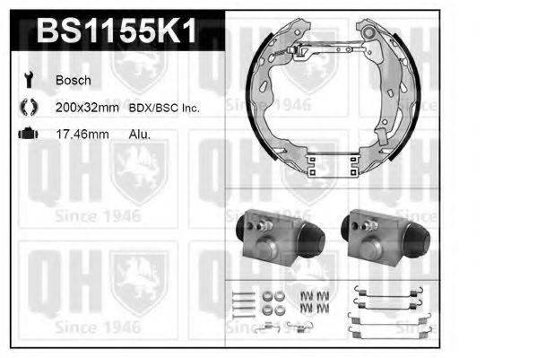 QUINTON HAZELL BS1155K1 Комплект гальм, барабанний гальмівний механізм