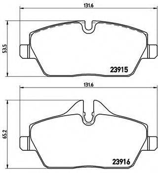 BREMBO P06034 Комплект гальмівних колодок, дискове гальмо