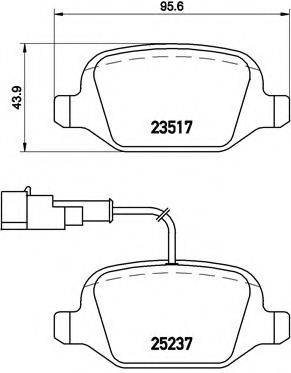 BREMBO P23131 Комплект гальмівних колодок, дискове гальмо