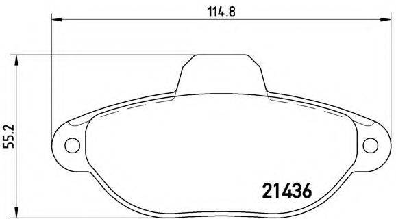 BREMBO P24147 Комплект гальмівних колодок, дискове гальмо