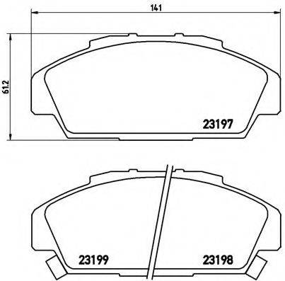 BREMBO P28041 Комплект гальмівних колодок, дискове гальмо