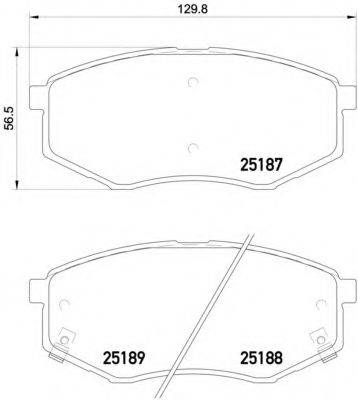 BREMBO P30055 Комплект гальмівних колодок, дискове гальмо