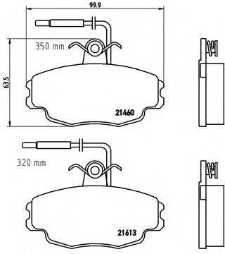 BREMBO P61043 Комплект гальмівних колодок, дискове гальмо