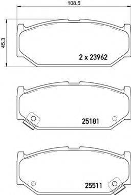 BREMBO P79031 Комплект гальмівних колодок, дискове гальмо
