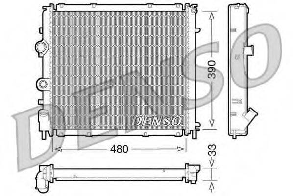 DENSO DRM23011 Радіатор, охолодження двигуна