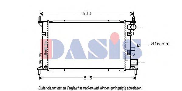 AKS DASIS 090590N Радіатор, охолодження двигуна