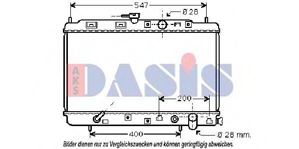 AKS DASIS 100018N Радіатор, охолодження двигуна