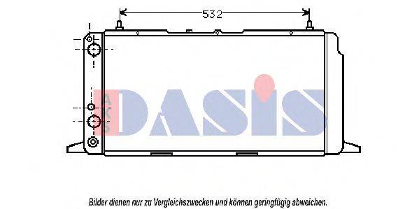 AKS DASIS 480980N Радіатор, охолодження двигуна