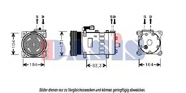 AKS DASIS 853640N Компресор, кондиціонер