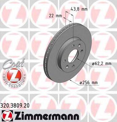 ZIMMERMANN 320380920 гальмівний диск