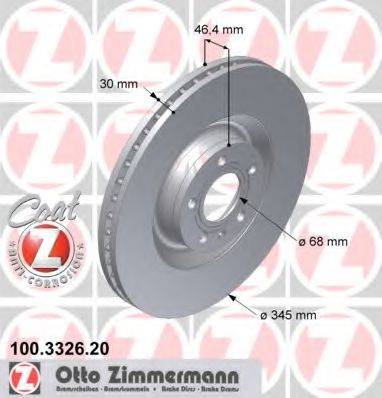 ZIMMERMANN 100332620 гальмівний диск