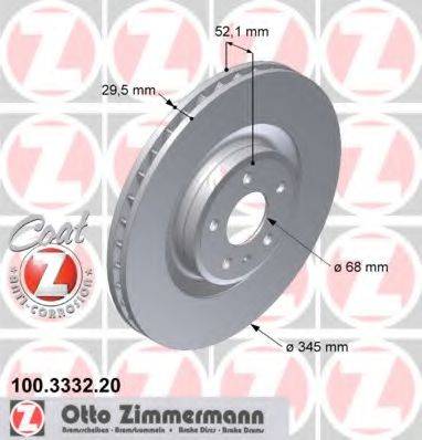 ZIMMERMANN 100333220 гальмівний диск