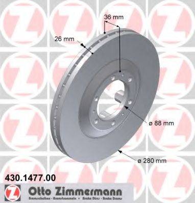 ZIMMERMANN 430147700 гальмівний диск