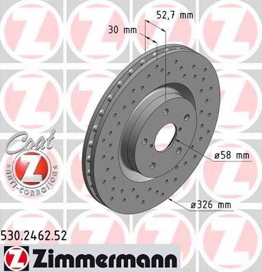 ZIMMERMANN 530246252 гальмівний диск