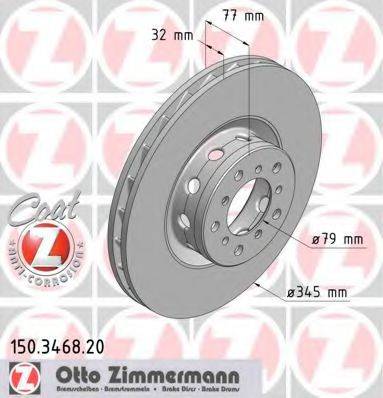 ZIMMERMANN 150346820 гальмівний диск