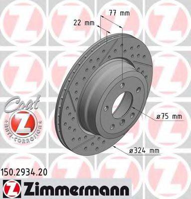 ZIMMERMANN 150293420 гальмівний диск