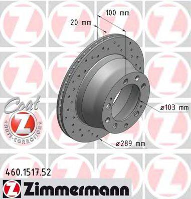 ZIMMERMANN 460151752 гальмівний диск