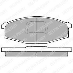 DELPHI LP745 Комплект гальмівних колодок, дискове гальмо