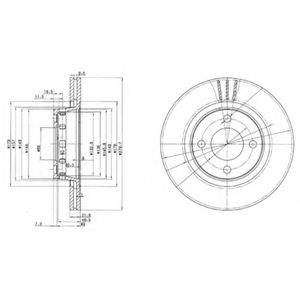 DELPHI BG2784 гальмівний диск