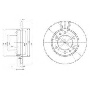 DELPHI BG2591 гальмівний диск