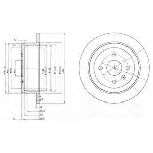 DELPHI BG3615 гальмівний диск