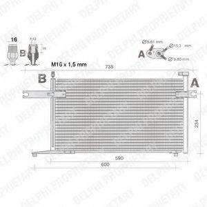DELPHI TSP0225438 Конденсатор, кондиціонер