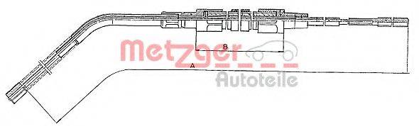 METZGER 104132 Трос, стоянкова гальмівна система
