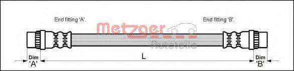 METZGER 4118446 Гальмівний шланг