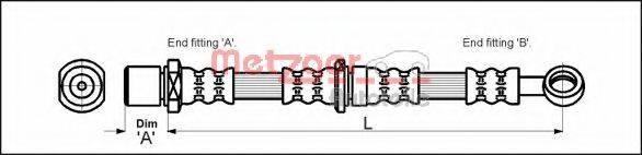 METZGER 4110200 Гальмівний шланг