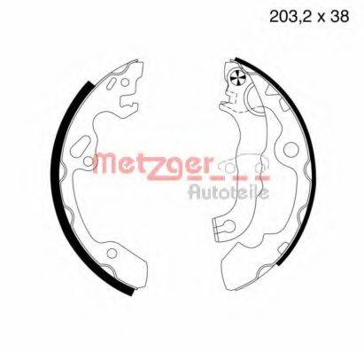 METZGER MG716 Комплект гальмівних колодок