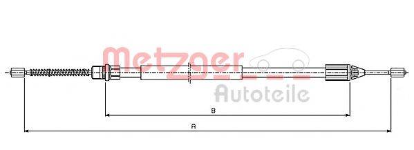 METZGER 106543 Трос, стоянкова гальмівна система