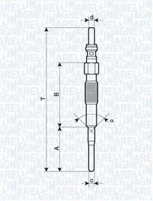 MAGNETI MARELLI 062900079304 Свічка розжарювання