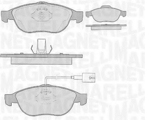 MAGNETI MARELLI 363916060108 Комплект гальмівних колодок, дискове гальмо