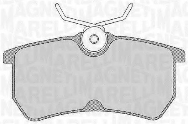 MAGNETI MARELLI 363916060253 Комплект гальмівних колодок, дискове гальмо