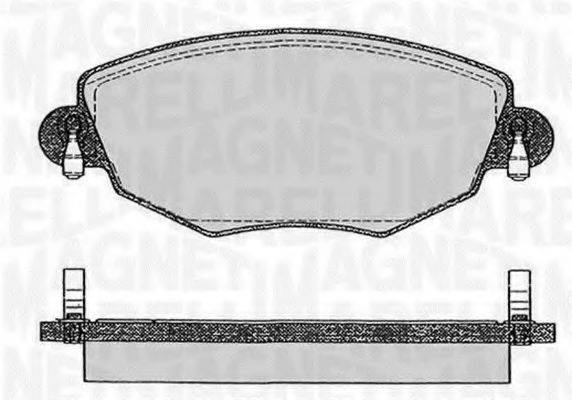 MAGNETI MARELLI 363916060266 Комплект гальмівних колодок, дискове гальмо