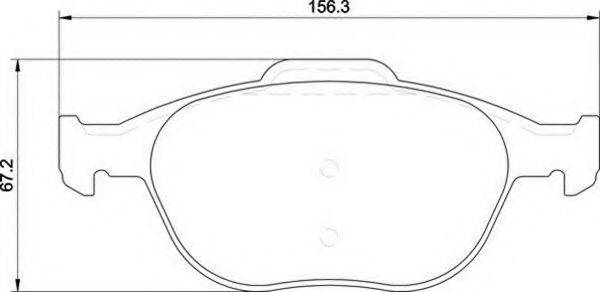 MAGNETI MARELLI 363710201261 Комплект гальмівних колодок, дискове гальмо