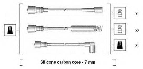 MAGNETI MARELLI 941125170671 Комплект дротів запалювання