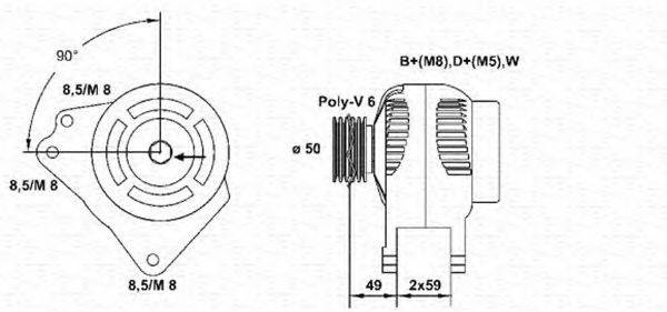 MAGNETI MARELLI 943346001010 Генератор