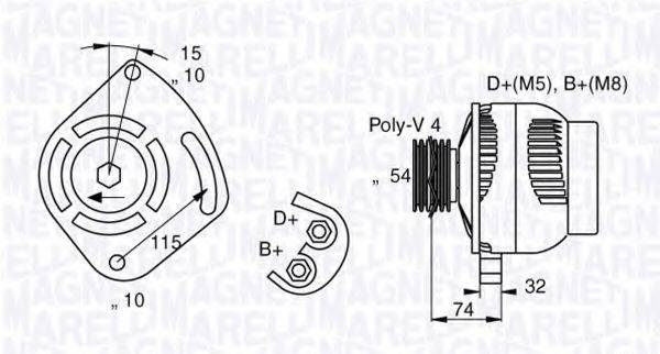 MAGNETI MARELLI 063377011010 Генератор