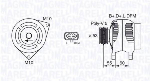 MAGNETI MARELLI 063377496010 Генератор