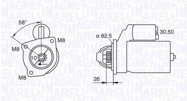 MAGNETI MARELLI 063521100250 Стартер