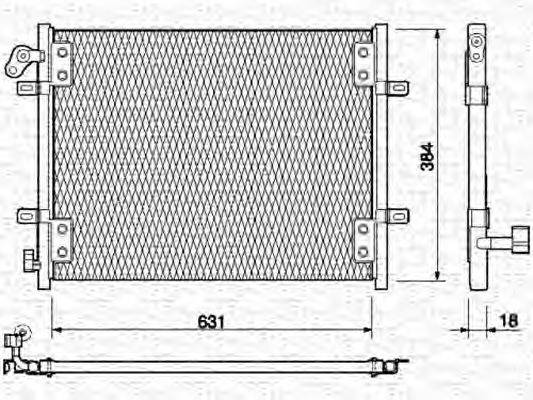 MAGNETI MARELLI 350203139000 Конденсатор, кондиціонер