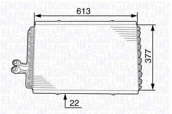 MAGNETI MARELLI 350203708000 Конденсатор, кондиціонер